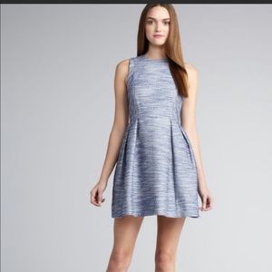Shoshanna Blue tweed fit and flare dress. 4